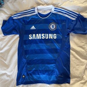 AUTHENTIC Adidas Chelsea FC Blue Striped Jersey